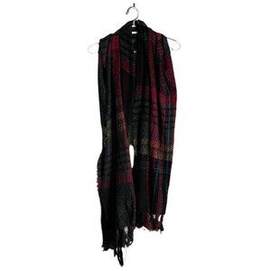 Michael Stars The Original Tee Plaid Fringed Scarf